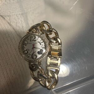Gold Chain Bracelet Watch by Betsey Johnson